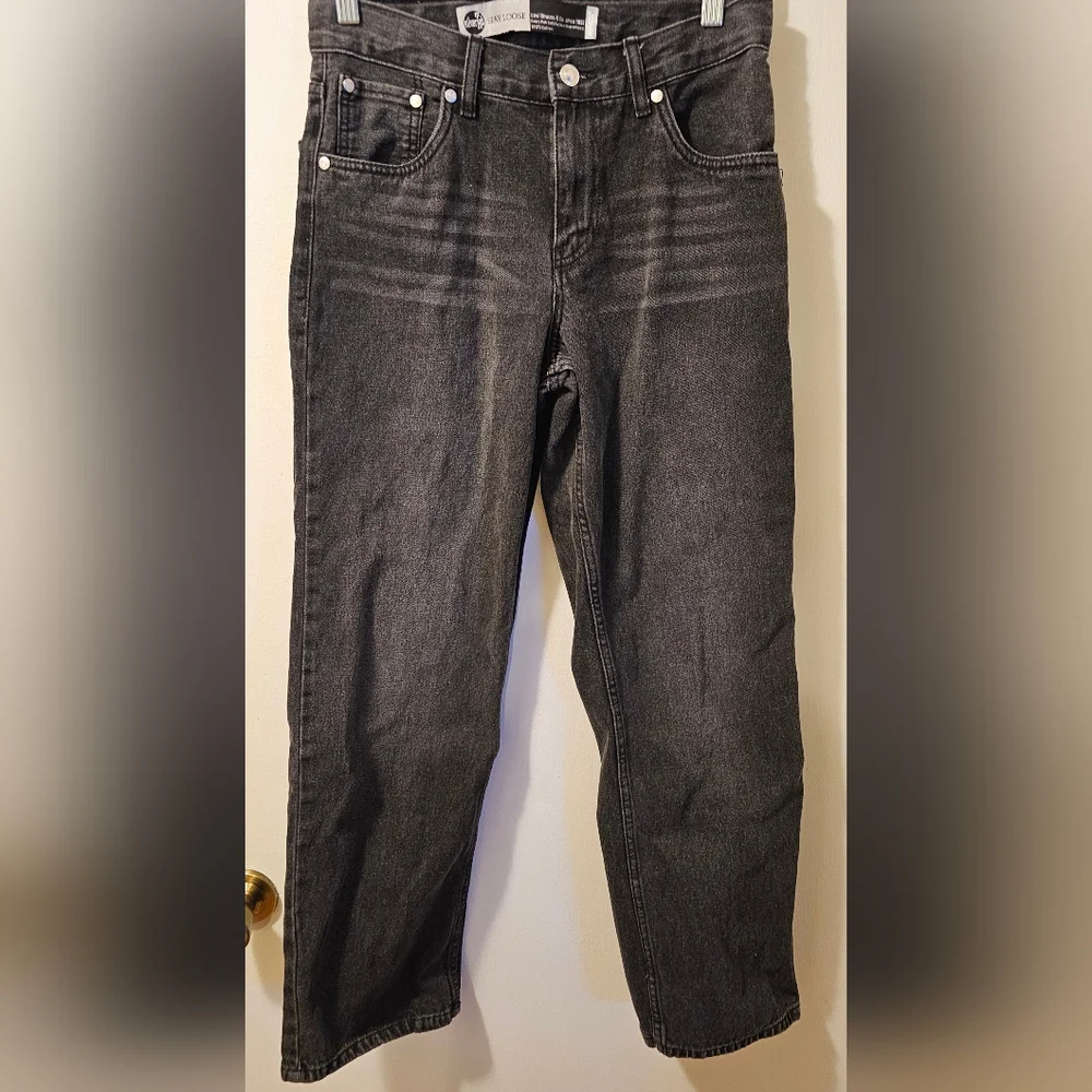 Levis Silver Tab Stay Loose Women's 28x30 Regular 16 Black Jeans